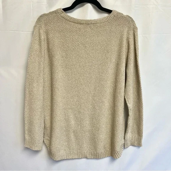 Pink Clover Tan Winter Warm Fall Pullover Crewneck  Knit Sweater Women Size XXL - Picture 5 of 11